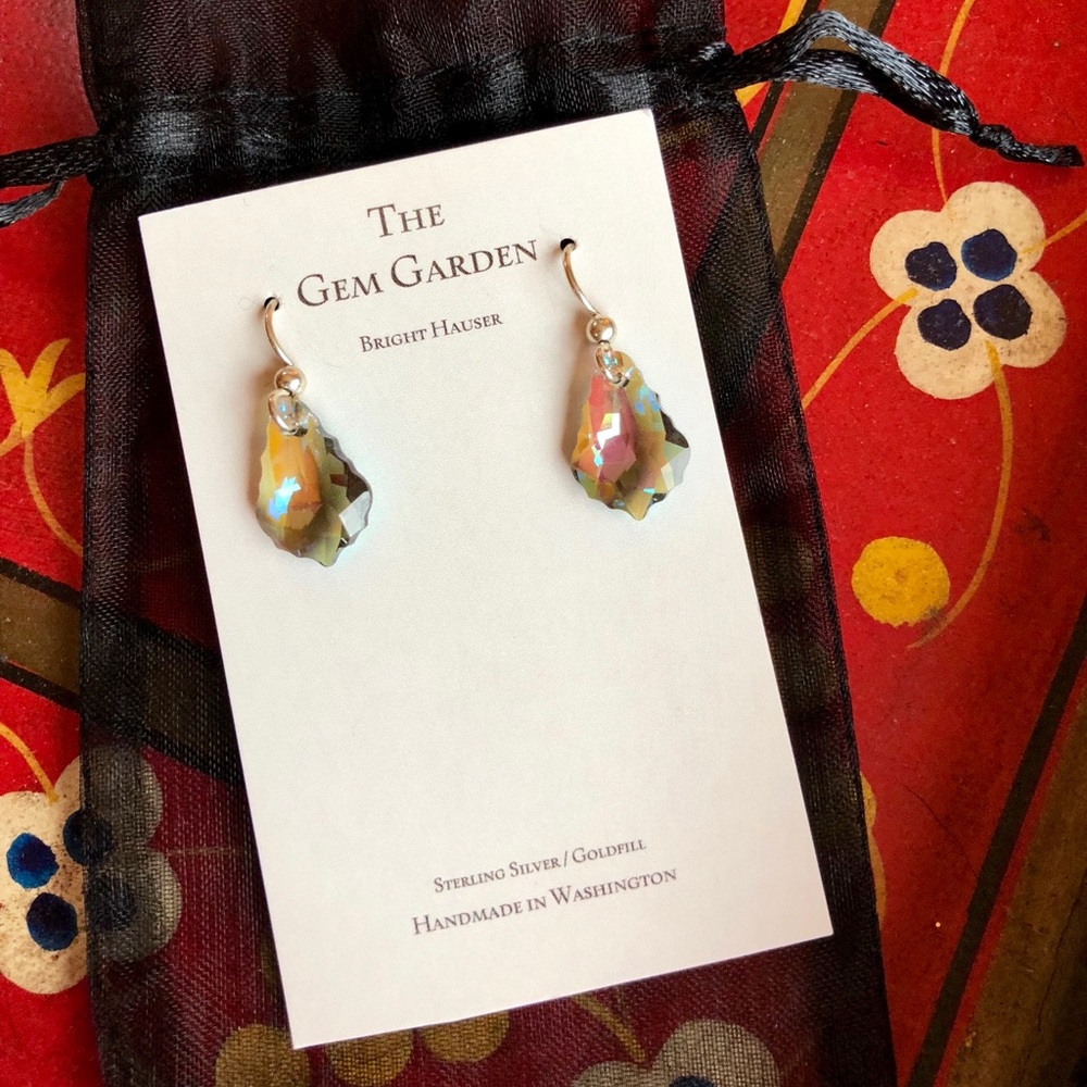 🆕 Gem and Sterling Silver Earrings